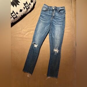 Classic Blue Distressed Skinny Jeans